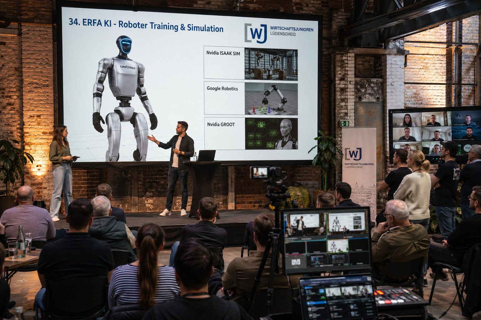 Bild zeigt ein Meeting zum Thema Roboter Training